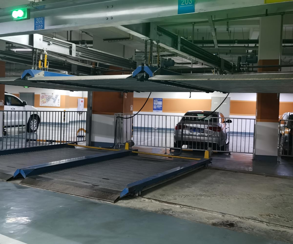 雁塔單列二層升降橫移式自動立體停車庫