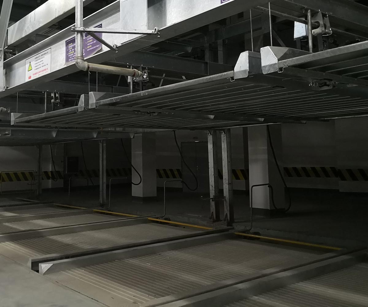 雁塔二層帶一層地坑升降橫移式自動立體停車庫