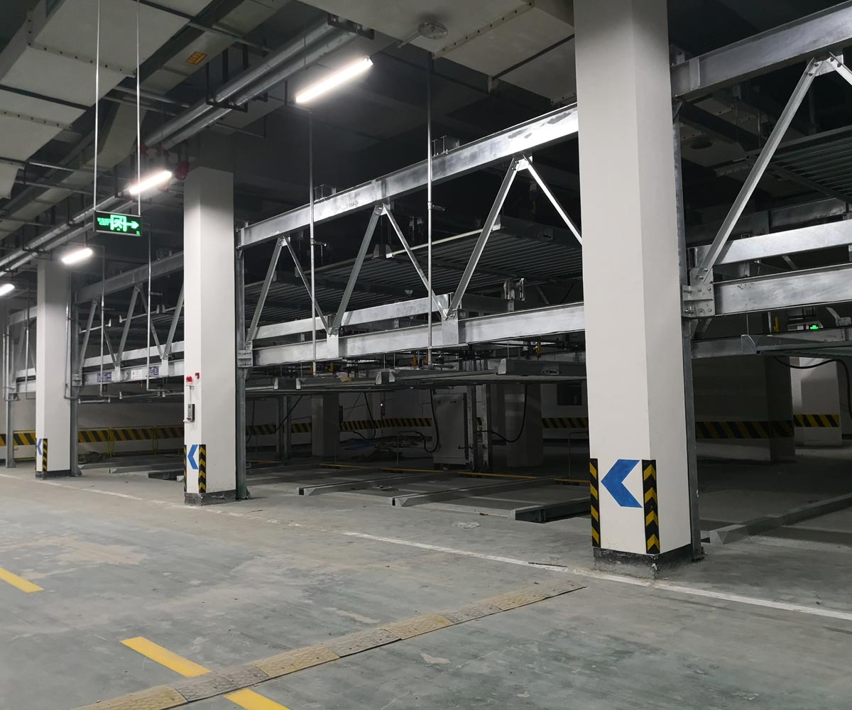 二層升降橫移機械停車場